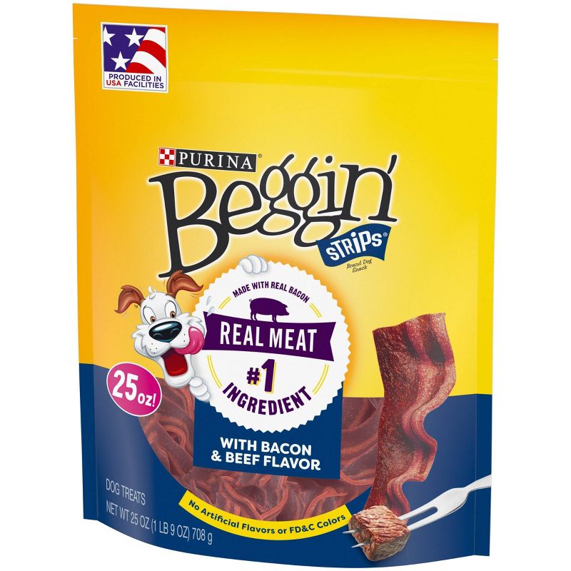 Purina Beggin' Strips Bacon & Beef Flavor Chewy Dog Treats, 6 of 9