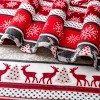 Holiday Reindeer Snowflakes Fleece Throw Blanket | Soft, Plush, Warm Winter Cabin Throw, 50x60, Red - 4 of 4