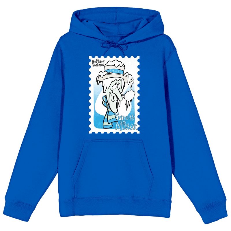 The Year Without Santa Claus "Snow Miser" Men's Royal Blue Graphic Hoodie, 1 of 4