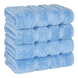 American Soft Linen Luxury Turkish 4 Piece Hand Towel Set, 100% Cotton  16x28 inches Soft and Quick Dry Hand Towels for Bathroom - 1 of 4