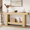 Long Console Table for Entryway - Farmhouse Table for Living Room, 2-Tier Large Sofa Table with Storage, Wooden Table for Entrance, Hallway - 4 of 4
