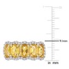 EVERLY JEWELRY | Yellow Plated Sterling Silver 2 3/4 CT TGW Citrine White Topaz Fashion Ring - 4 of 4