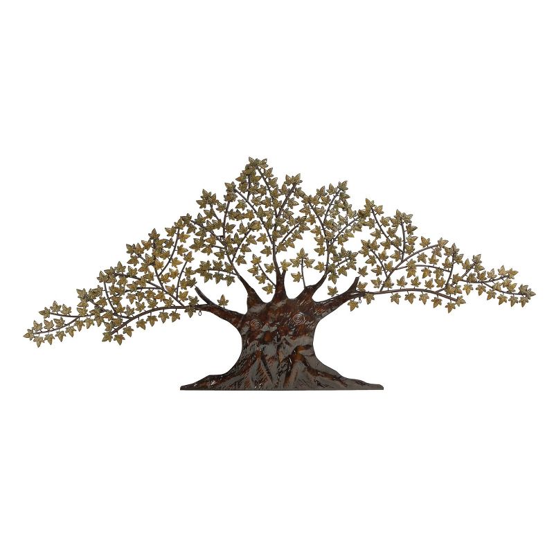 Metal Tree Indoor Outdoor Wall Decor with Leaves - Olivia & May, 2 of 5