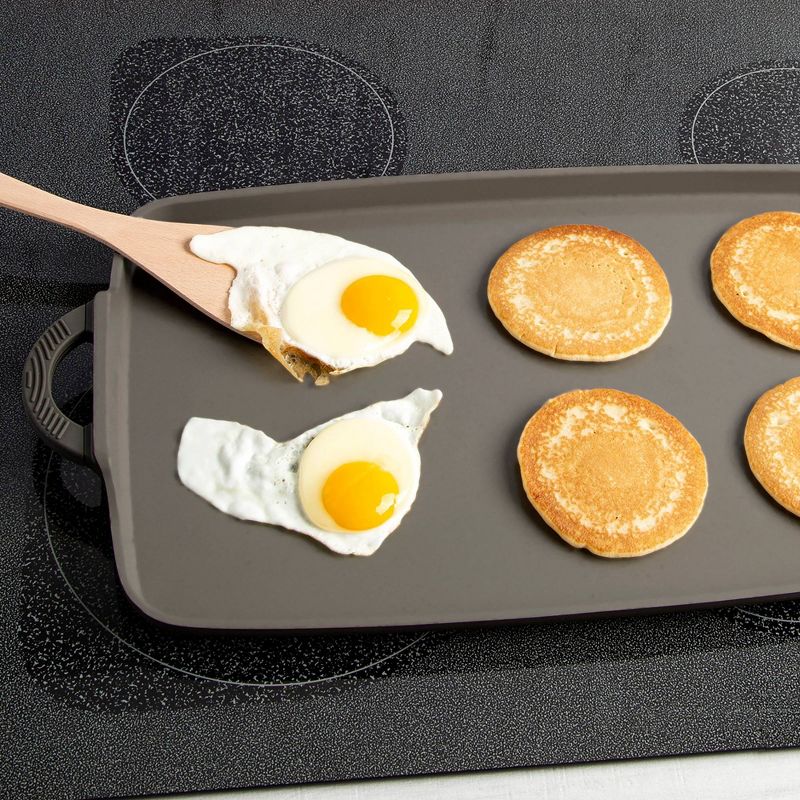 Goodful Cast Aluminum, Ceramic Double Burner Griddle Charcoal Gray, 6 of 8
