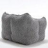 Sapphtopaz Chenille Bean Bag Chair Lazy Sofa Chair Bean Bag Chairs for Adults with Highly Resilient Foam Accent Chair for Living Room, Bedroom - 2 of 4