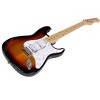 Monoprice Cali DLX Plus HSS Electric Guitar with Gig Bag - Sunburst Ash Body, Wilkinson Bridge/Pickups, White Pickguard, Maple Fingerboard - 3 of 4
