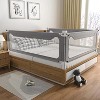 Flagship Model – Gray Embroidered Little Star Bed Rail Guard (1.8m, with Straps) - 2 of 3