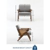 COZONY Mid-Century Modern Lounge Chair, Upholstered Armchair with Wood Legs & Linen Fabric for Living Room, Office or Bedroom - 2 of 4
