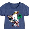 Girls' - Marvel - Avengers Birthday 4 Fitted Short Sleeve Graphic T-Shirt - 2 of 4