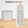 Skyzoo Corner Display Cabinet with RGB LED Lights, 6-Tier Curio Cabinet with glass doors for Collectibles, Home, Office, - 3 of 4