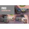 7 Piece Wicker Garden Furniture Set,Outdoor Patio Conversation Sets,Rattan Patio Sectional Sofa Set with Cushions and Storage Table-Coolbibila - 3 of 4