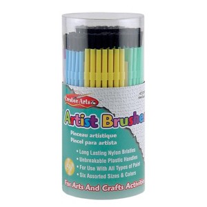 Charles Leonard Water Color Paint Brushes with Round Pointed Tip, # 6, 11/16", Camel Hair, Black Handle, 12 Per Pack, 6 Packs - 1 of 1