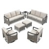 Buenhomino Outdoor Patio Furniture Sets, All-Weather PE Wicker Seating with Swivel Chairs, Sofas, Ottomans & Tables for Garden, Deck & Porch - 2 of 4
