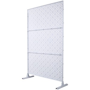 DSVIMOY Outdoor & Indoor Privacy Screen, Freestanding Decorative Privacy Screen for Deck Balcony Patio, White, 48"*76"*16" - 1 of 4