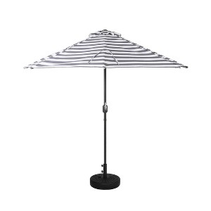 WestinTrends 9 Ft Half Market Patio Umbella with Black Round Plastic Base - 1 of 4