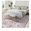 【Father's Day Gifts】Vintage Rug Washable Area Rug with Floral Printed Design for Indoor Use - Foldable Thin Rug for Living Room, Bedroom, Nursery, Of - 2 of 4