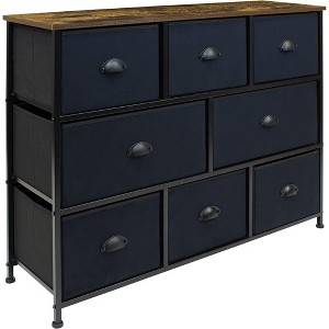 Sorbus 8 Drawers Wide Dresser - Organizer Unit with Steel Frame Wood Top and handle, Fabric Bins - Amazing for household decluttering - 1 of 4