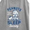 Women's - Peanuts - Peanuts Sleep Society Graphic Racerback Tank - 2 of 4
