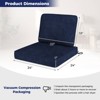 Costway 2/4/6-Pack 24" x 24" Deep Seat Cushion & Back Pillow with Removable Covers Outdoor Brown/Navy/Gray/Black - 2 of 4