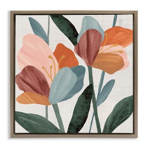 Stupell Industries Abstract Azalea Flower Petals Floating Frame Canvas Art - 1 of 4