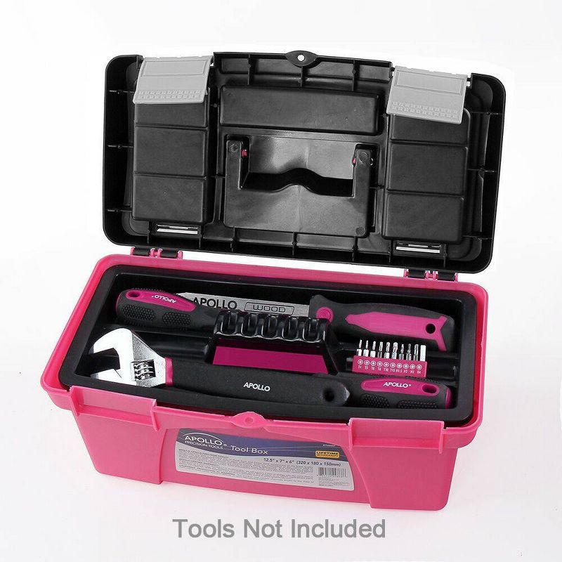 Apollo Tools 3pc DT5005P Tool Box Pink, 6 of 7