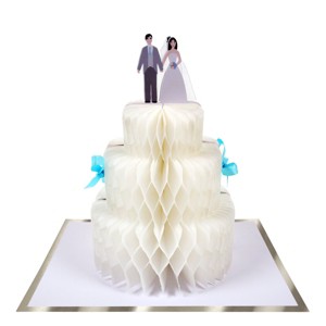 Meri Meri Wedding Cake Honeycomb Card (Pack of 1) - 1 of 2