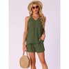 INSPIRE CHIC Women's V Neck Pajamas Summer Sleeveless Tank Top with Shorts Lounge Sets - 2 of 4
