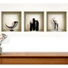 HomeRoots Set of Three Max Faux Niche 3D Peel and Stick Wall Decals - 2 of 3