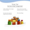 Hastings Home 3-Tier Corner Storage Organizer Shelf for Countertop, Pantry, or Cabinet with Non-Slip Liner - 3 of 4