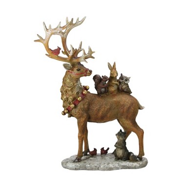 Photo 1 of Napco 16.25" Reindeer and Woodland Friends Christmas Table Top Figure