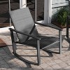 Emma and Oliver Set of 2 Outdoor Rocking Chairs with Flex Comfort Material and Metal Frame - 4 of 4