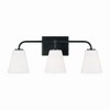 Capital Lighting Brody 3 - Light Vanity in  Matte Black - 3 of 4