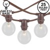 Novelty Lights 25 Feet Heavy Duty Light Strings and Sets with 25 In-Line E12 Sockets, Brown Wire PVC Stringer, 12" Spacing, End-To-End Connectable - 2 of 4