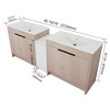 SEVOBAL Bathroom Vanities 84 Inch Freestanding Vanity with Ceramic Sink and Soft Closing Door for Bathroom, Beige, 83.6"*18.31"*34.25" - 3 of 4
