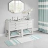 100% Cotton Stripe Print Reversible Indoor Bath Rug, Simple Spa Look Soft & Absorbent Bath Rug for Year Round Use - 3 of 4