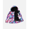 Deux par Deux Girl Two-Piece Play Snowsuit Flash Coral with Butterfly Print Jacket - 3 of 4