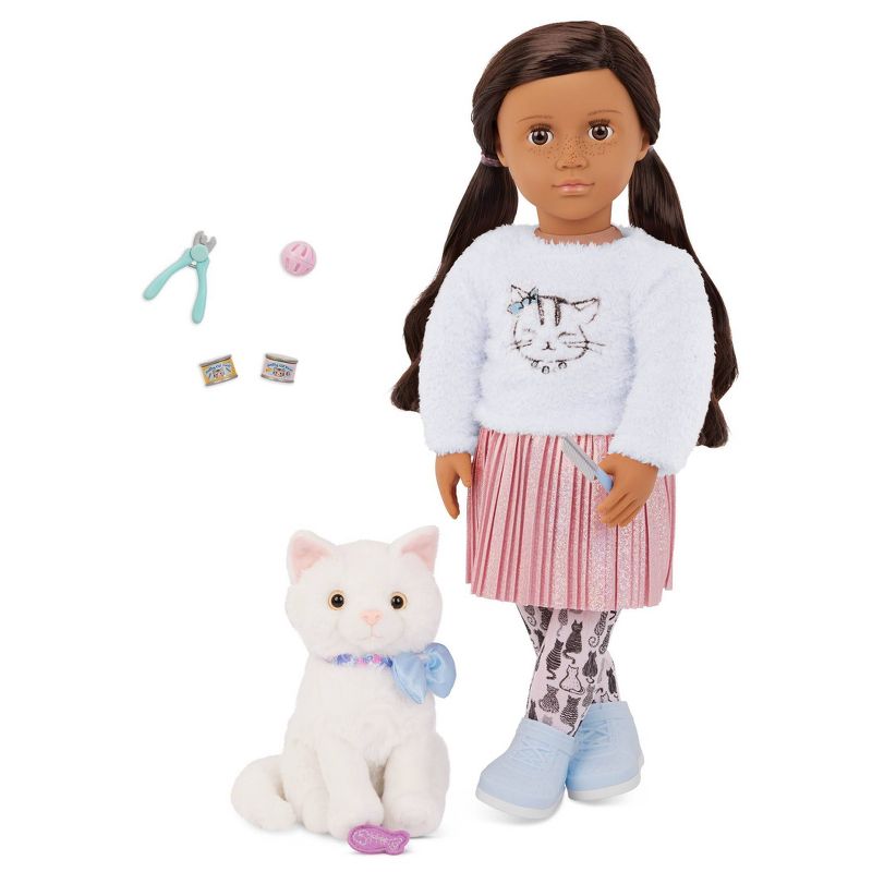 Our Generation Carlina &#38; Opal 18&#34; Doll &#38; Pet Cat Set, 1 of 7
