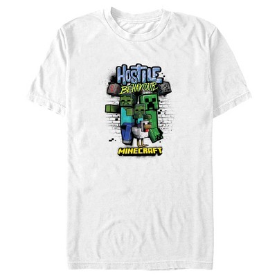 Men's Minecraft Mob Gang T-shirt - White - 2x Large : Target