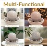 Sunnydaze Indoor Home Decorative Smooth Glazed Ceramic Orb Tabletop Water Fountain Feature - 7" - 4 of 4