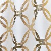 EXCLUSIVE HOME Modo Metallic Geometric Grommet Top Curtain Panel Pair, 54"x96", Winter Gold - 2 of 4