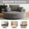 360° Swivel Chaise Lounge Lazy Accent Chair Cozy Sleeper Sofa Single Swivel Chair, Beige/Brown/Green/Black/Gray-ModernLuxe - 3 of 4