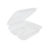 Inno-Pak 8" x 8" x 3" Clamshell Container 3-Compartment Clear RPET - Pack of 80 - 2 of 3
