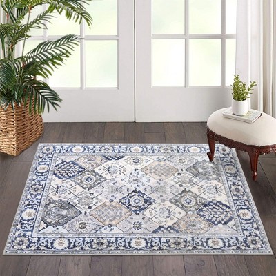 Garvee Rugs Abstract Rug ,Washable Rug Distressed Mat Throw Floor Carpet
