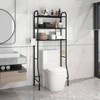 3 - Tier Metal Bathroom Storage Rack Over Toilet Multifunctional Organizer with Toilet Paper Rack Black 3 Tier - 2 of 4