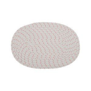 Unique Bargains Trivet Oval Rope Coaster Cotton Non-Woven Fabric 12.6"x8.66"x0.31" - 1 of 3