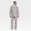 Men's Holiday Tartan Plaid Flannel Matching Family Pajama Set - Wondershop™ Cream - image 2 of 3