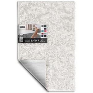 Hearth & Harbor Bathroom Rugs, Machine Washable Chenille Bath Mat for Bathroom - 1 of 4