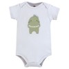 Hudson Baby Infant Boy Cotton Bodysuits, Modern Dino - 3 of 4
