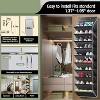 Attop 10 Tier Over The Door Organizer - Hanging Storage Rack with Sturdy Oxford Fabric, Holds 20+ Pairs of Footwear, Saves Space (Black) - 4 of 4