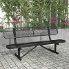 Flash Furniture Sigrid Outdoor Bench with Backrest, Commercial Grade Expanded Metal Mesh Seat and Backrest and Steel Frame - 2 of 4